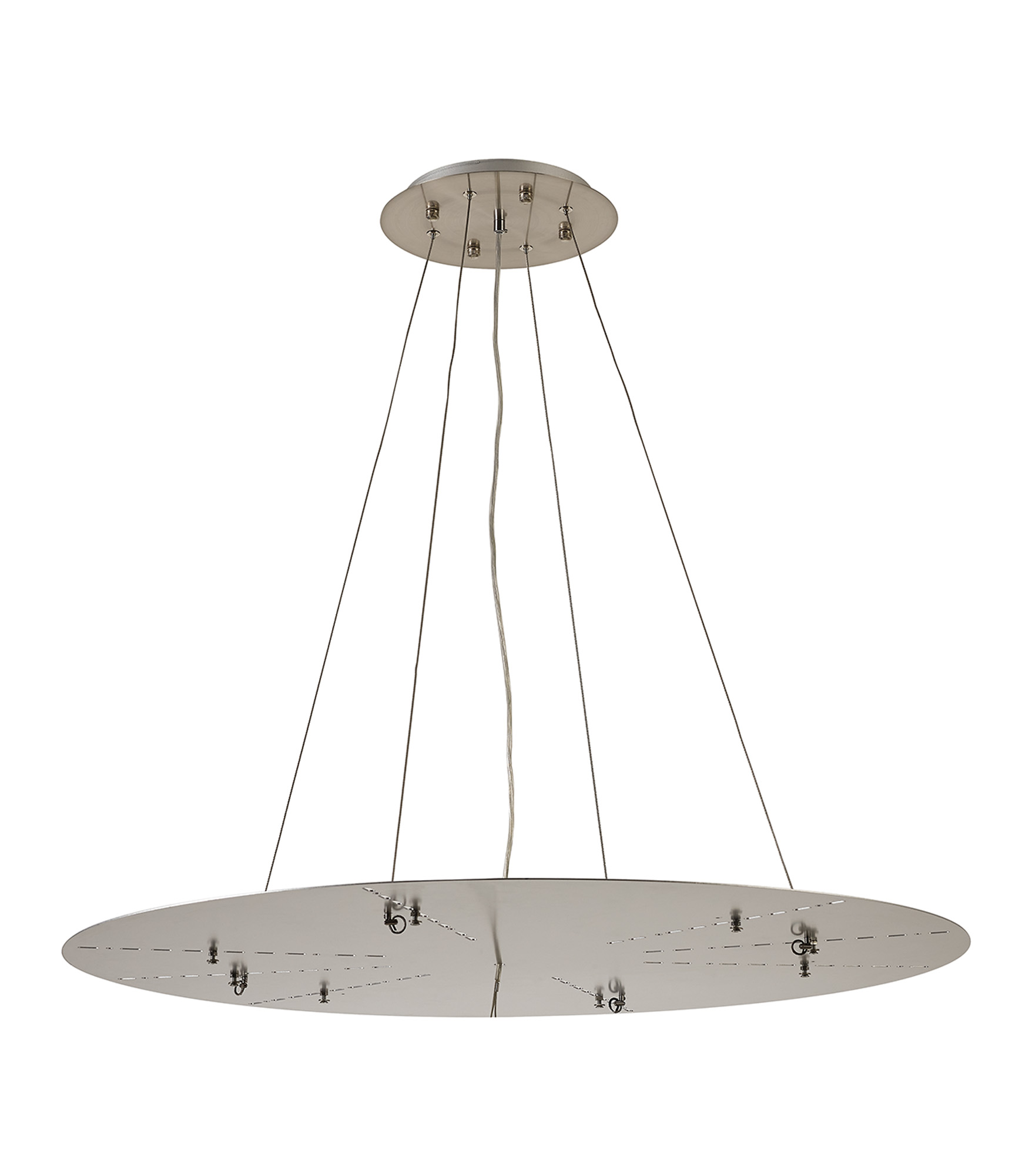 D0930SN/SI  Lowan 890mm, 3m Suspension Plate c/w Power Cable To Lower Flush Fittings, Satin Nickel/Silver Max Load 20kg (ONLY TESTED FOR OUR RANGE OF PRODUCTS)